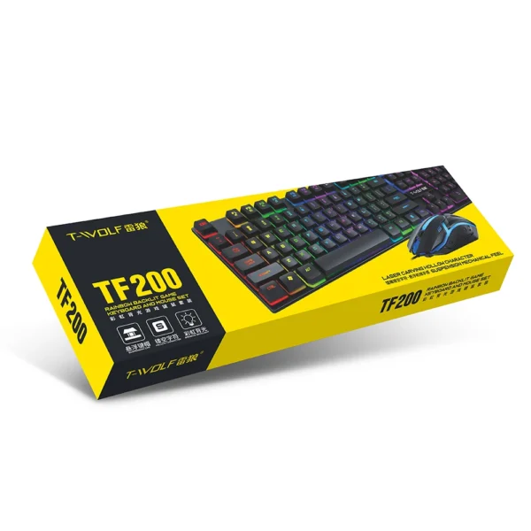 Wired 104 Keys Computer Colorful Blacklight Gaming Keyboard And Mouse Combos - Image 6