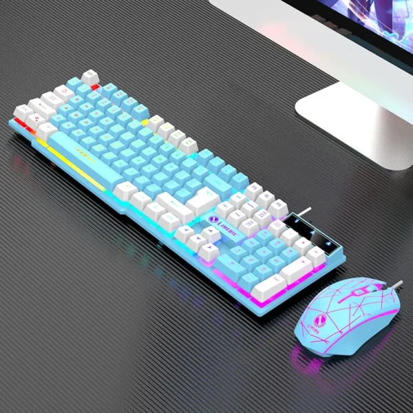 Wired Keyboard And Mouse Set Usb Luminous Mechanical Keyboard And Mouse Set For PC Laptop Computer Game Office - Image 10