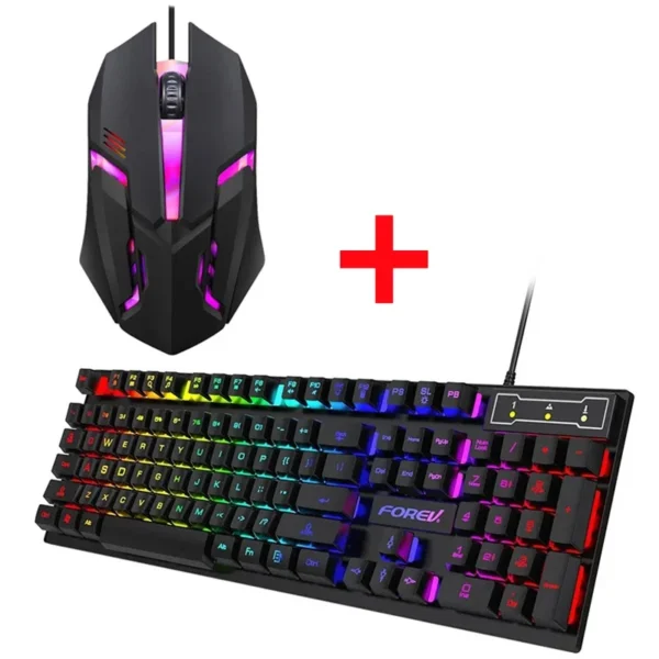 104 key Backlit Mechanical Keyboard Wired Gaming Keyboard waterproof Luminous keyboard And Mouse Set for Gamer PC Laptop Office - Image 8