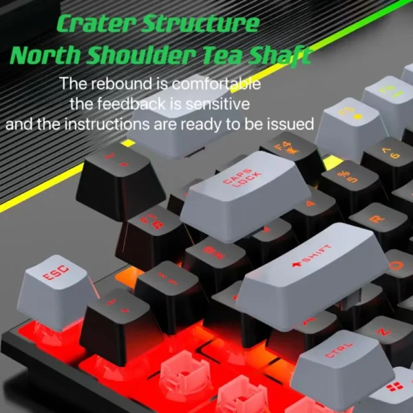 Wired Keyboard And Mouse Set Usb Luminous Mechanical Keyboard And Mouse Set For PC Laptop Computer Game Office - Image 5
