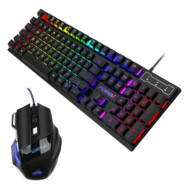 Wired Office Gaming Keyboard Mouse Set USB RGB Backlight Luminous Mechanical Feel Keyboard For Laptop Computer PC Accessories - Image 7