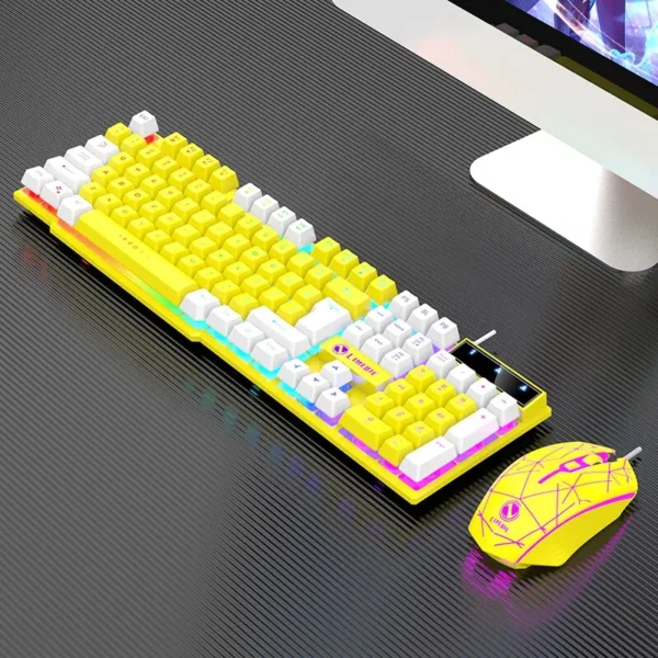 Wired Keyboard And Mouse Set Usb Luminous Mechanical Keyboard And Mouse Set For PC Laptop Computer Game Office - Image 9