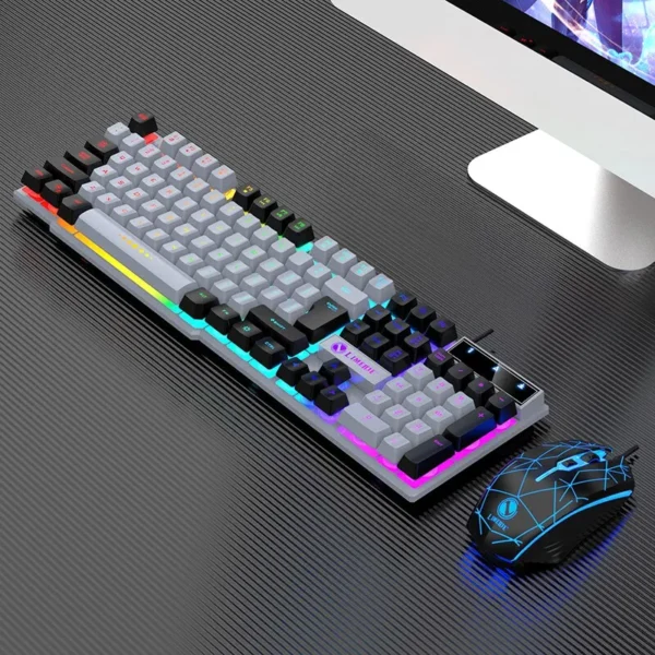 Wired Keyboard And Mouse Set Usb Luminous Mechanical Keyboard And Mouse Set For PC Laptop Computer Game Office - Image 6