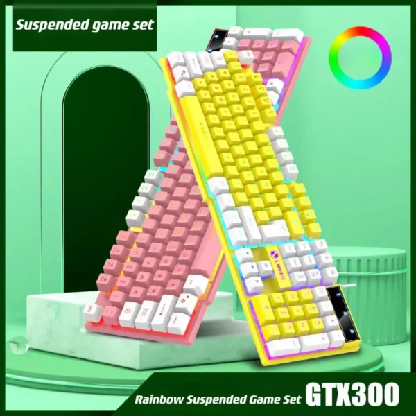 Wired Keyboard And Mouse Set Usb Luminous Mechanical Keyboard And Mouse Set For PC Laptop Computer Game Office - Image 4