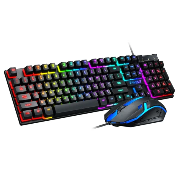 Wired 104 Keys Computer Colorful Blacklight Gaming Keyboard And Mouse Combos - Image 7