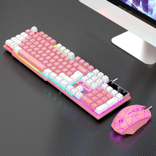 Wired Keyboard And Mouse Set Usb Luminous Mechanical Keyboard And Mouse Set For PC Laptop Computer Game Office - Image 8