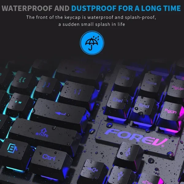 Wired Office Gaming Keyboard Mouse Set USB RGB Backlight Luminous Mechanical Feel Keyboard For Laptop Computer PC Accessories - Image 6